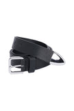 TEL Black Leather Belt