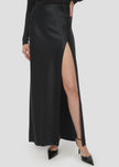 CAM Side Slit Satin Skirt