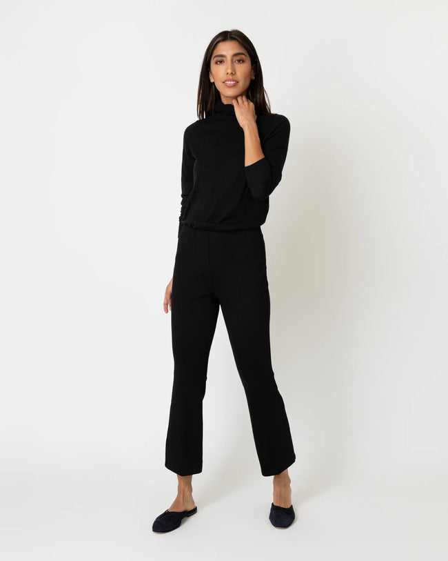 AM Black Flare Cropped Pant