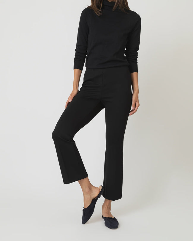 AM Black Flare Cropped Pant