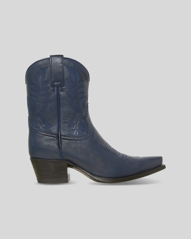 AM Navy Short Cowboy Boot