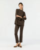 AM Brown Funnel Neck Top