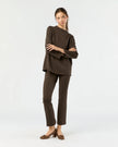 AM Brown Crop Flare Pants