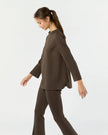 AM Brown Funnel Neck Top