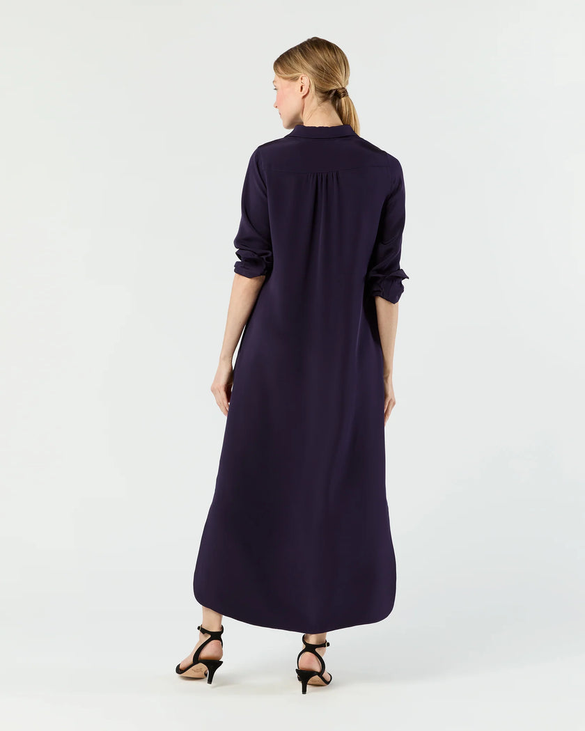 AM Purple Silk Maxi Dress