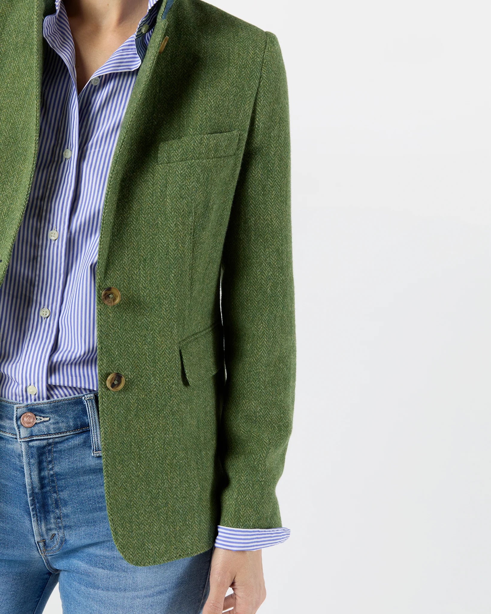 AM Green Tweed Blazer