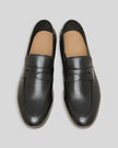 AM Black Leather Loafers