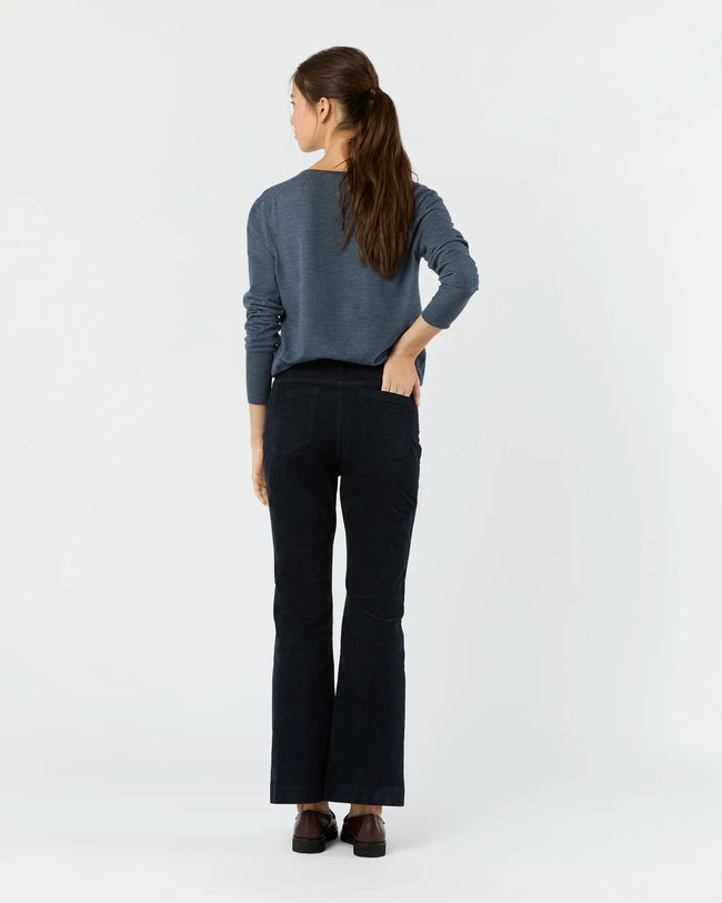 AM Velvet Crop Flare Pants