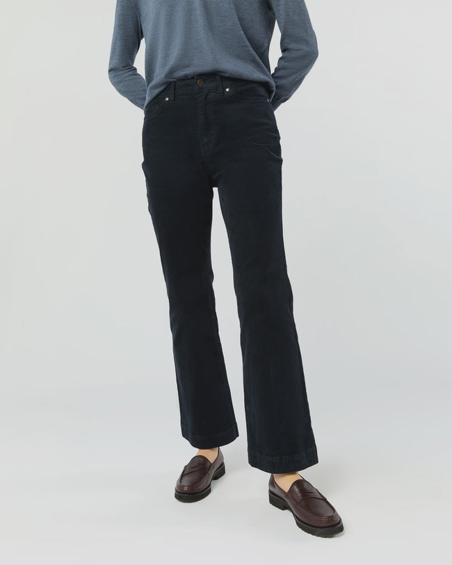 AM Velvet Crop Flare Pants