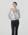 AM Metallic V Neck