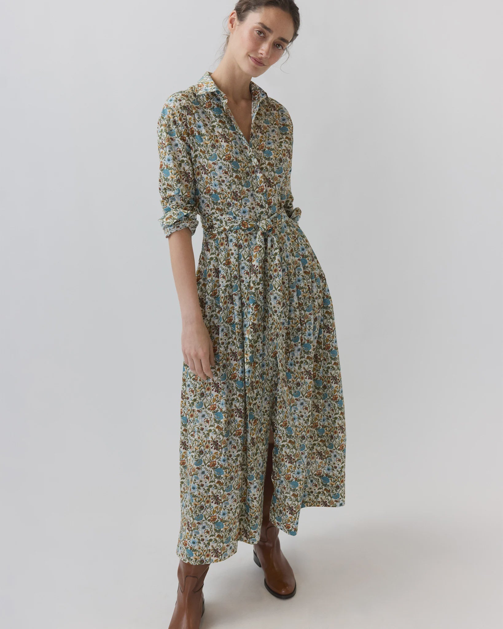 AM Classic Shirtwaist Maxi Dress