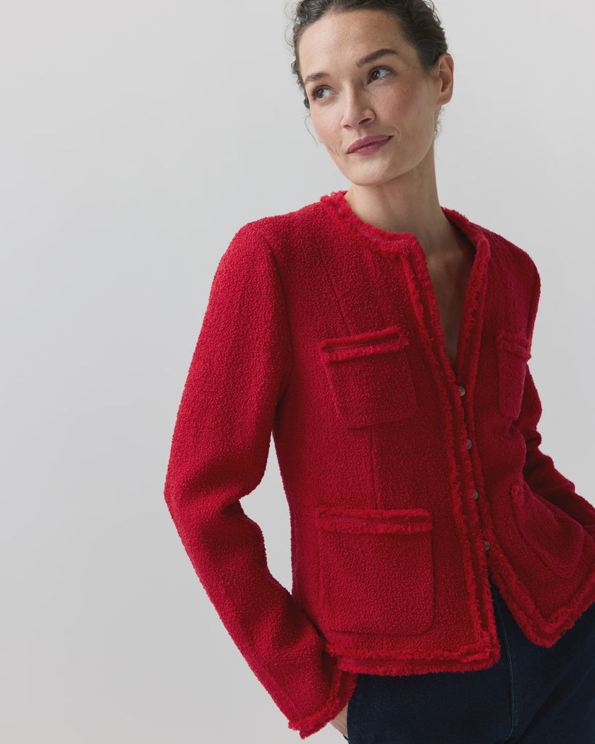AM Red Boucle Jacket