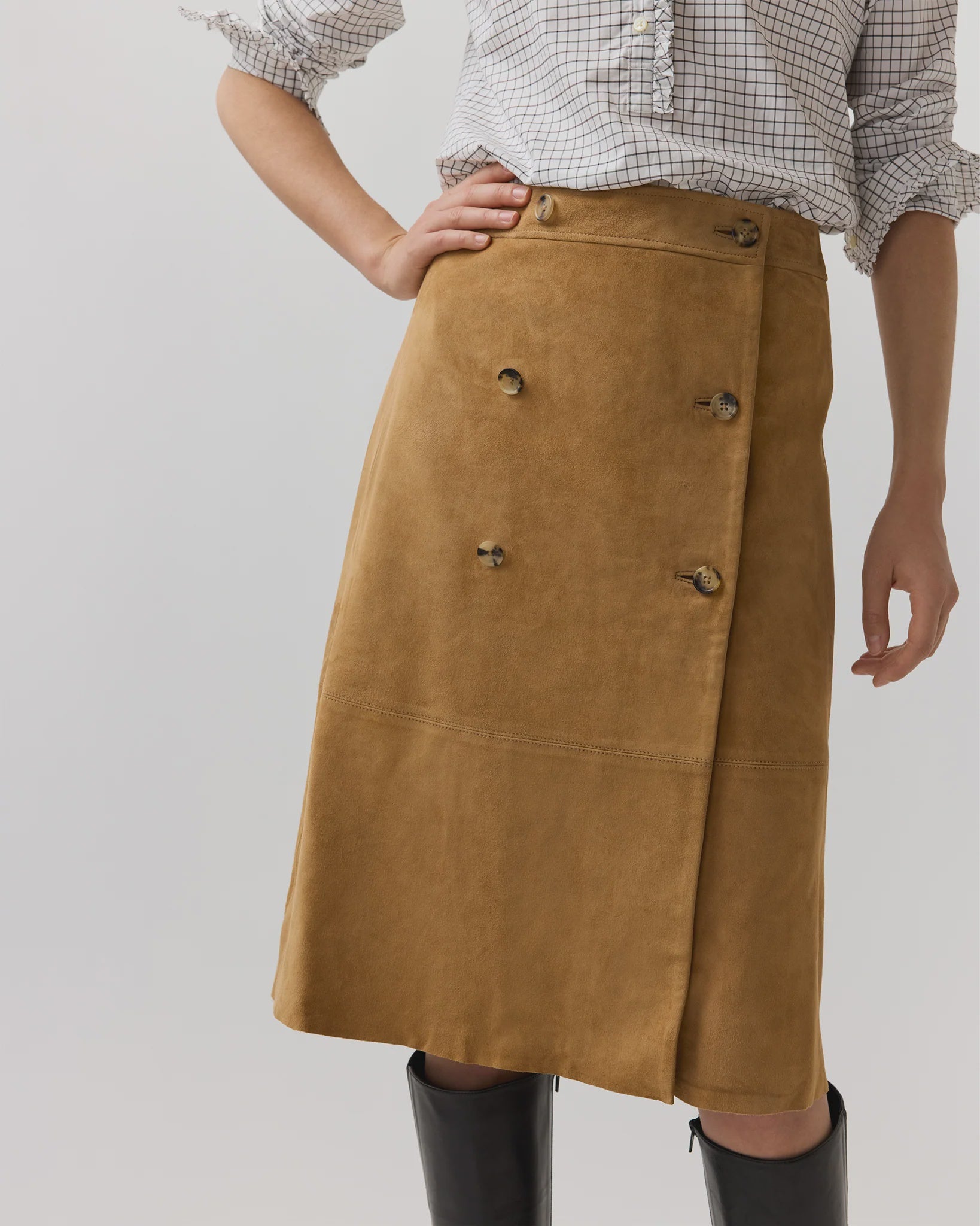 AM Suede A Line Skirt