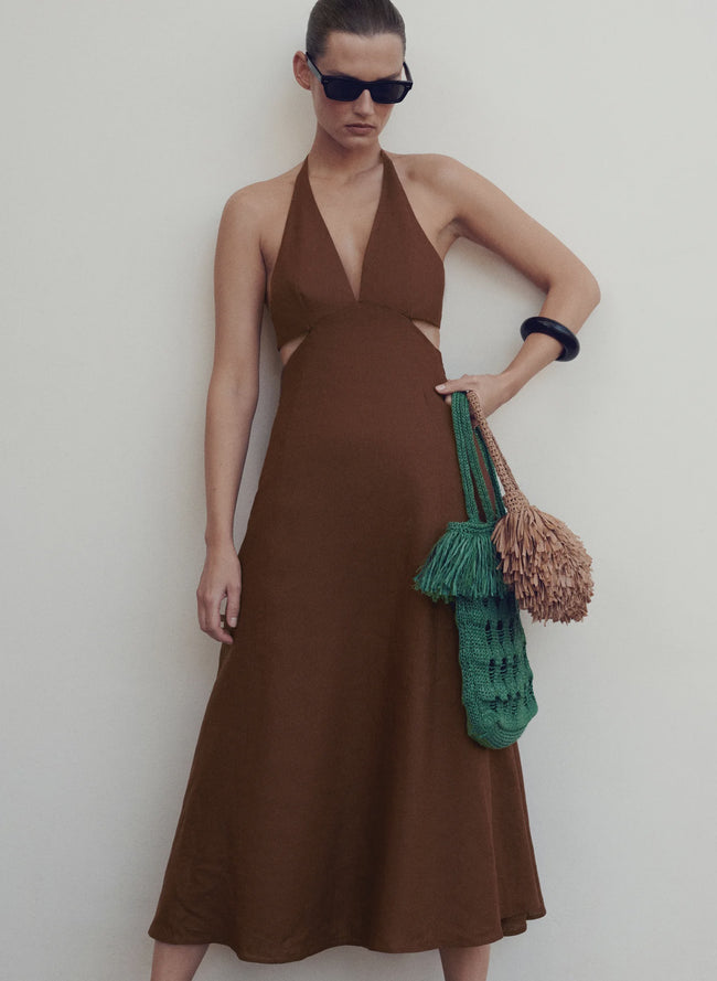 ALC Linen Halter Dress