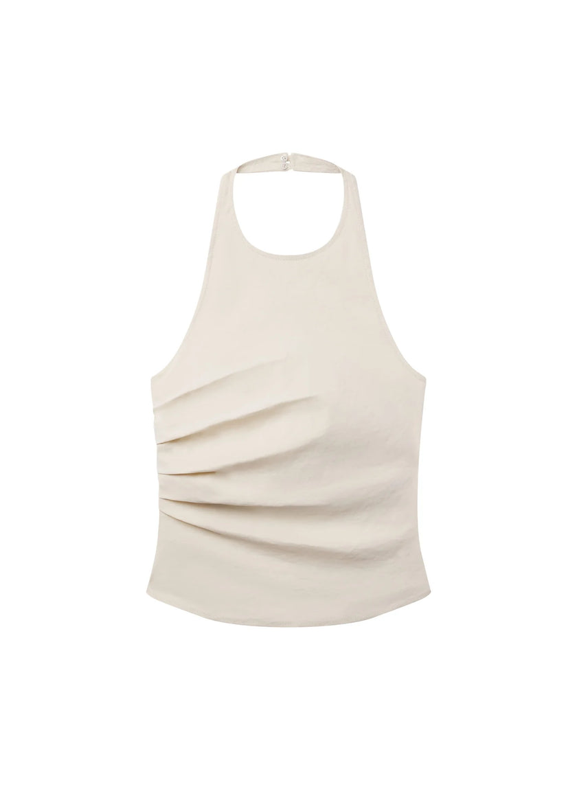 ALC Linen Stretch Halter Top