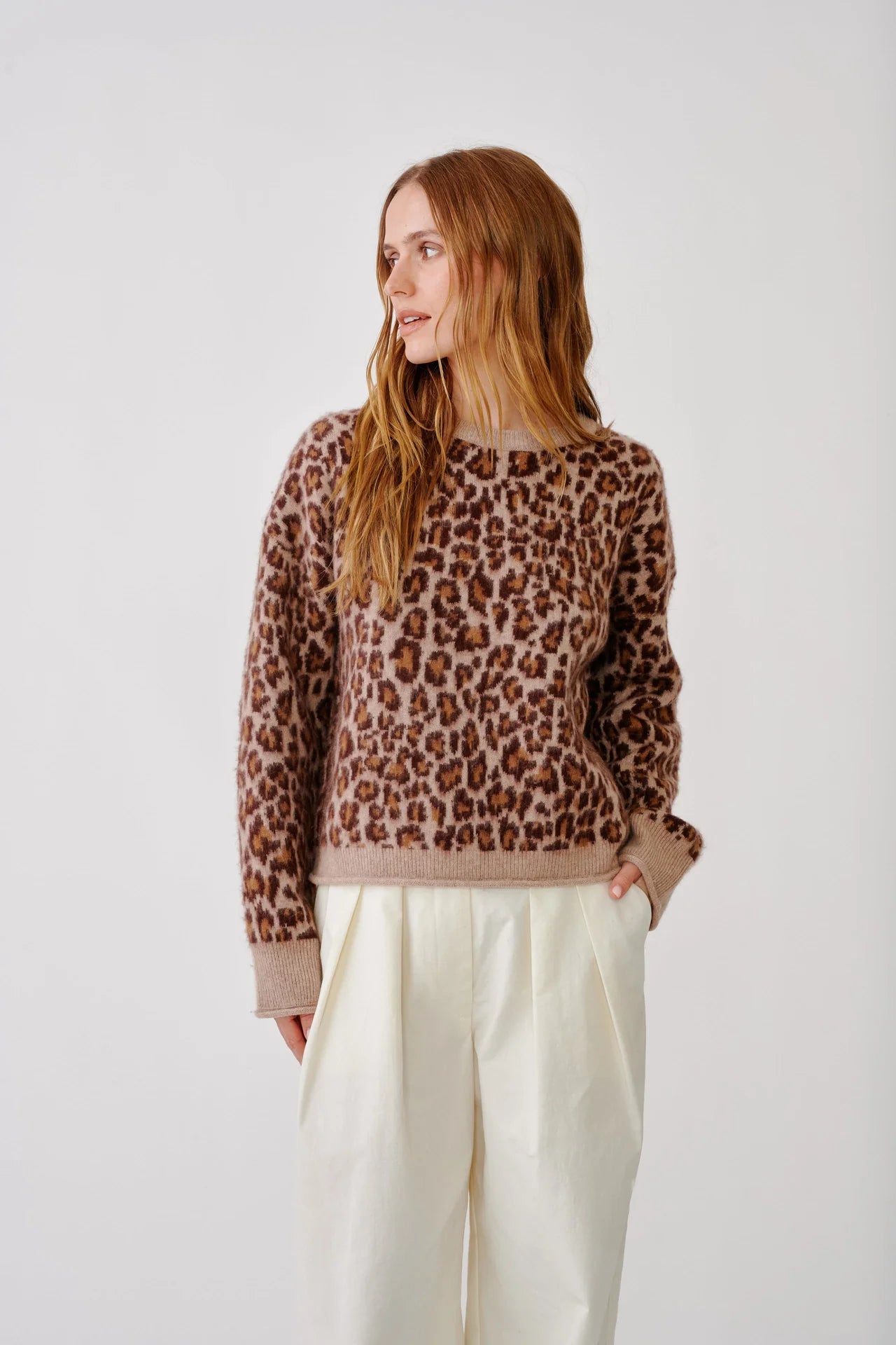 SAB Leopard Crewneck Sweater