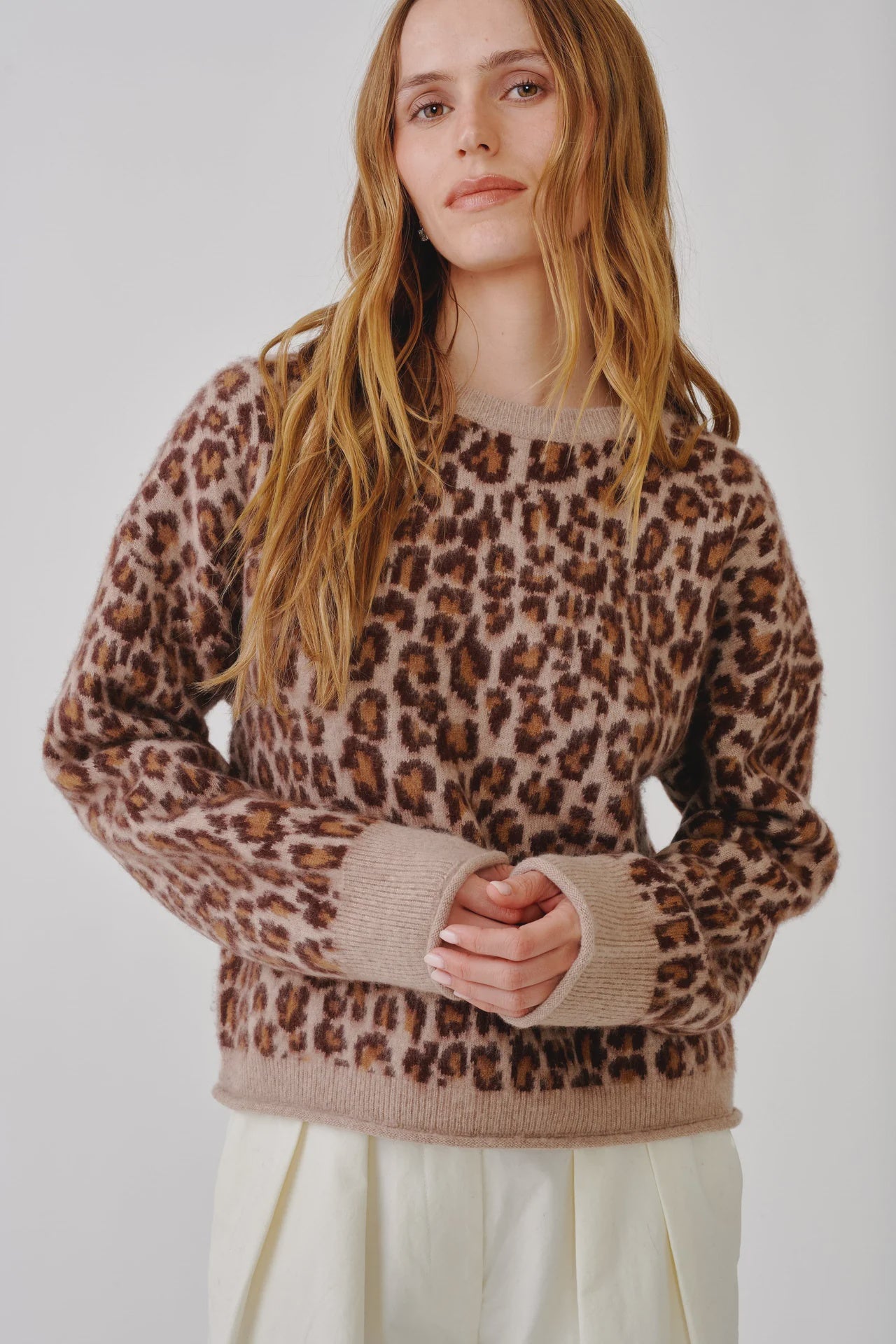 SAB Leopard Crewneck Sweater