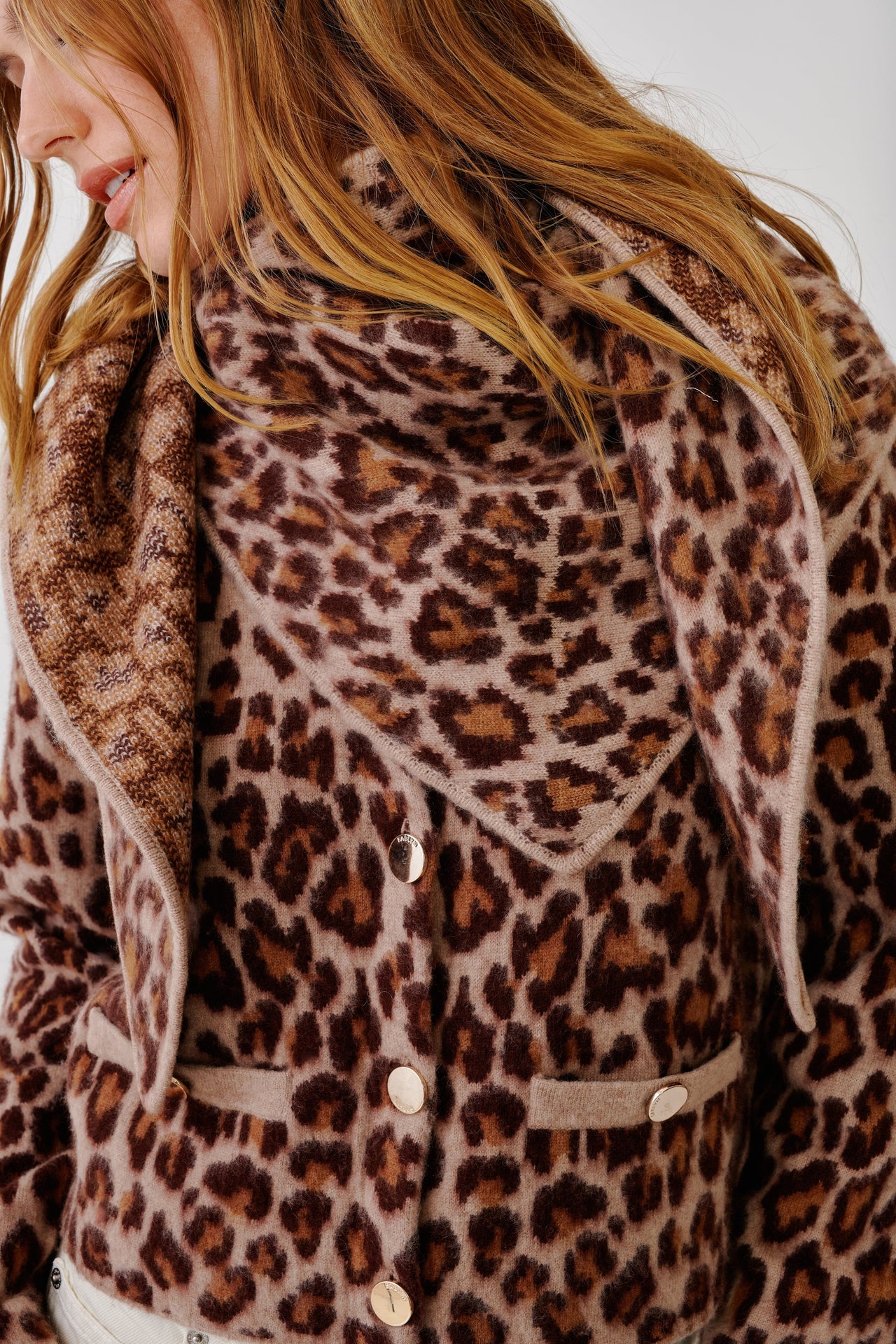 SAB Leopard Triangle Scarf