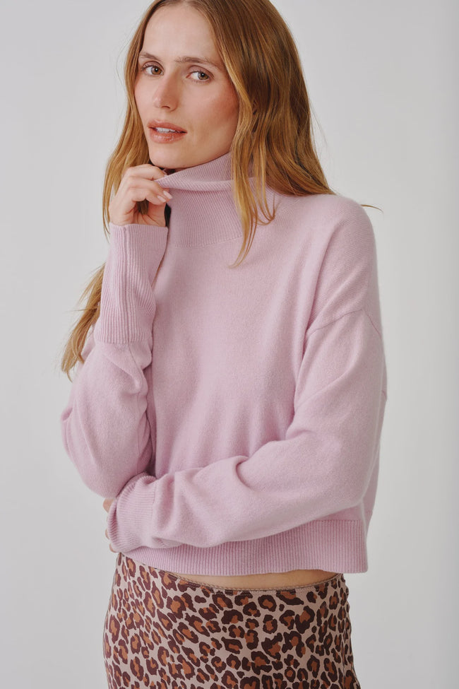 SAB Pink Classic Turtleneck Sweater