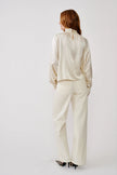 SAB Slouchy Satin Turtleneck Top
