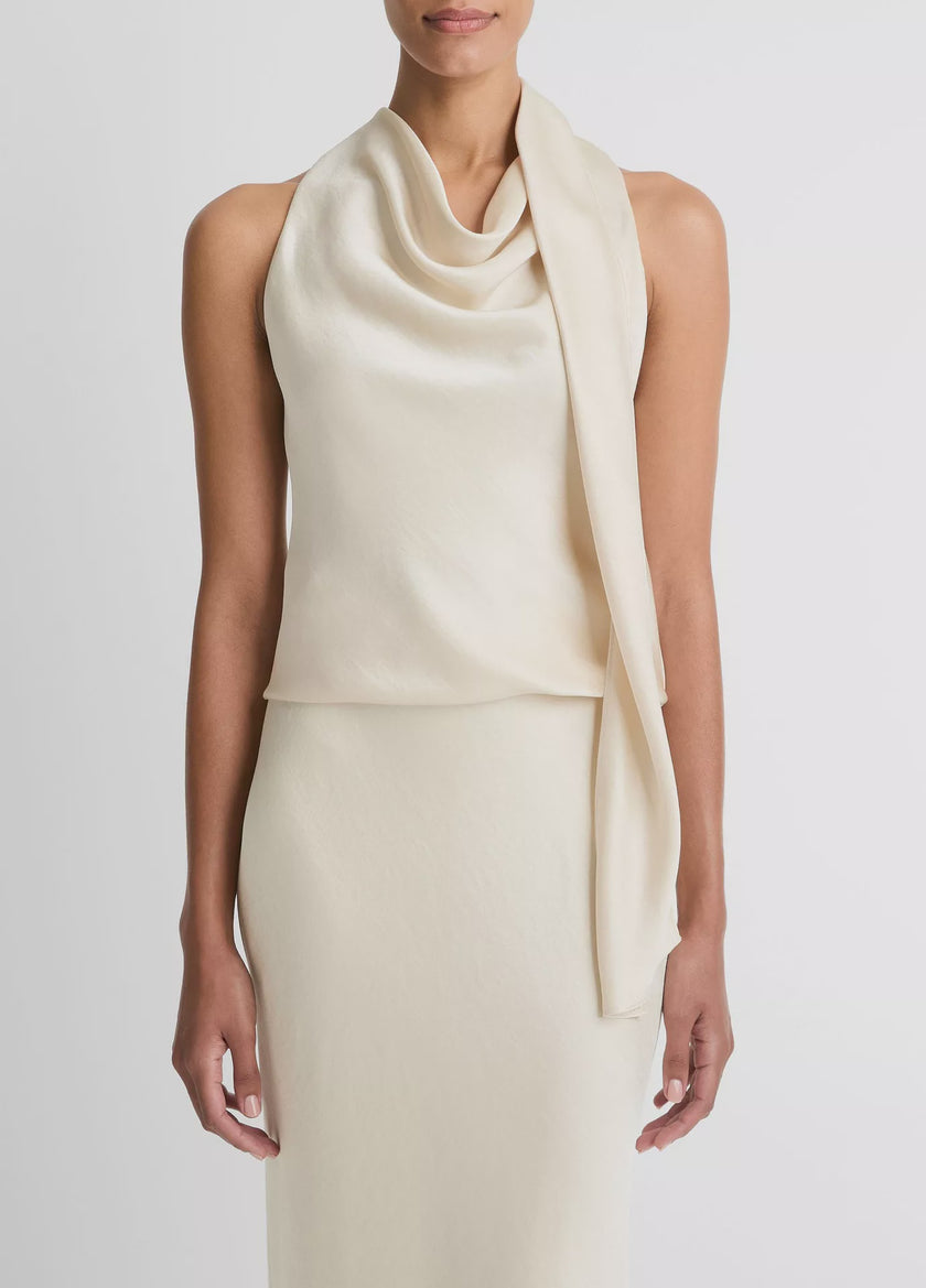 VIN Satin Scarf Top