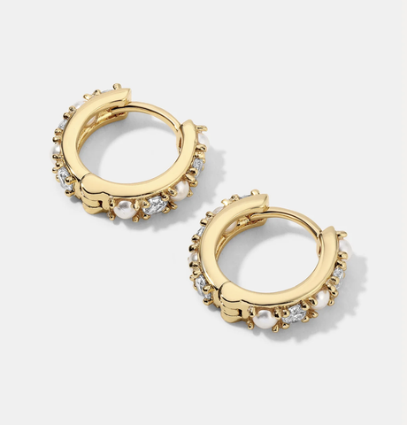 FRY Dainty Pearly Hoops