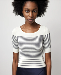 ATM Silk/Cotton Stripe Sweater