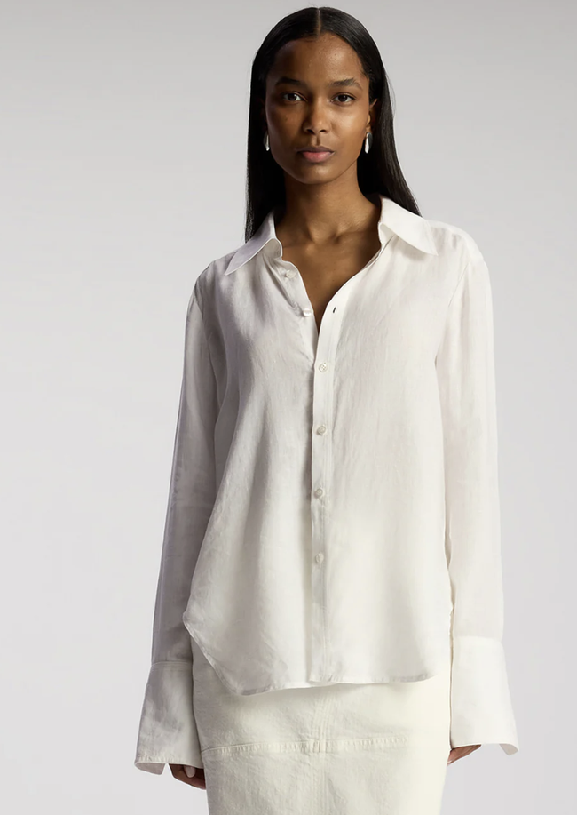 ALC White Linen Button-Up