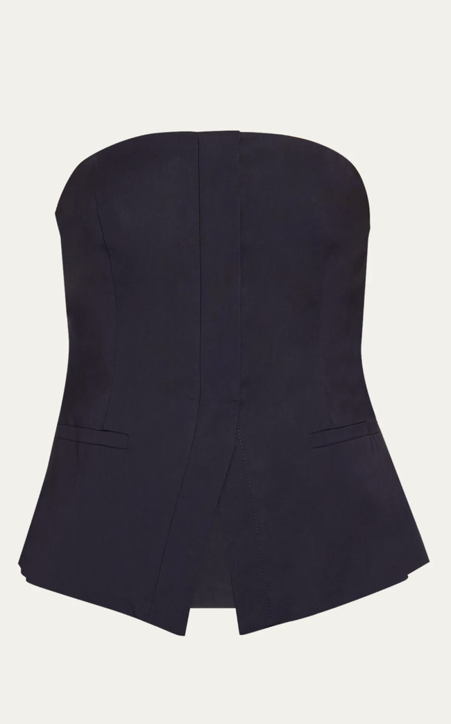 ALC Navy Tailored Bustier Top