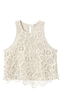 ALC White High-Neck Lace Tank