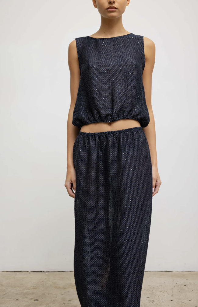 LES Sequin Cap Sleeve Top