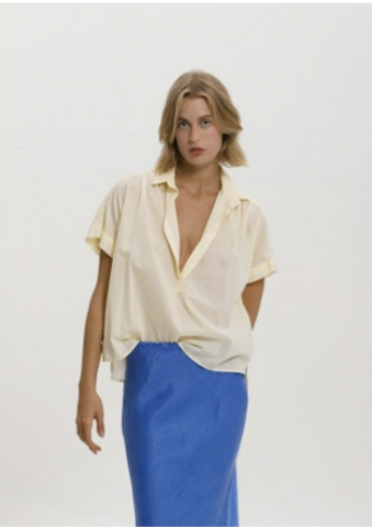 CAL Relaxed Drop Sleeve Top/ Butter Yellow