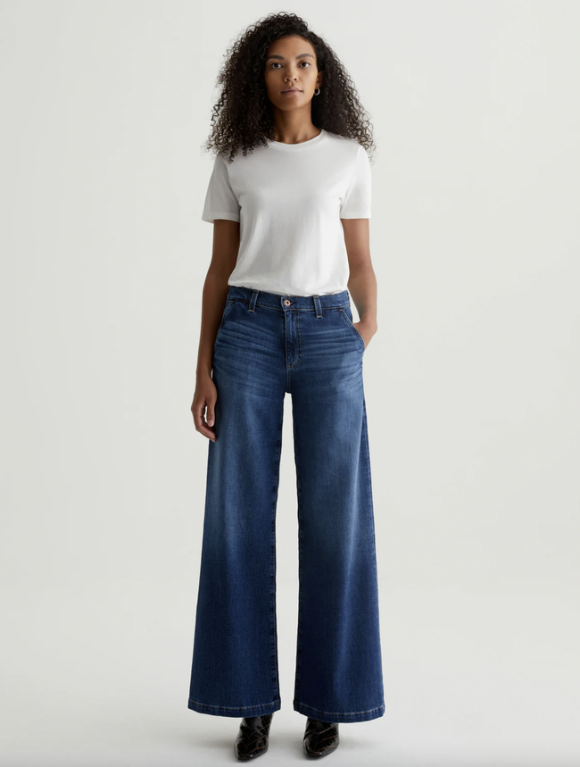 AG Low Slung Wide Leg Denim