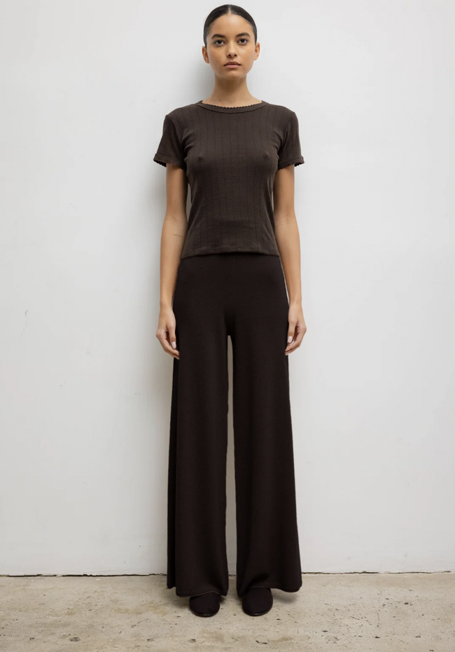 LES Knit Wide Leg Pant