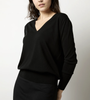 AM Black Wool V-Neck Sweater