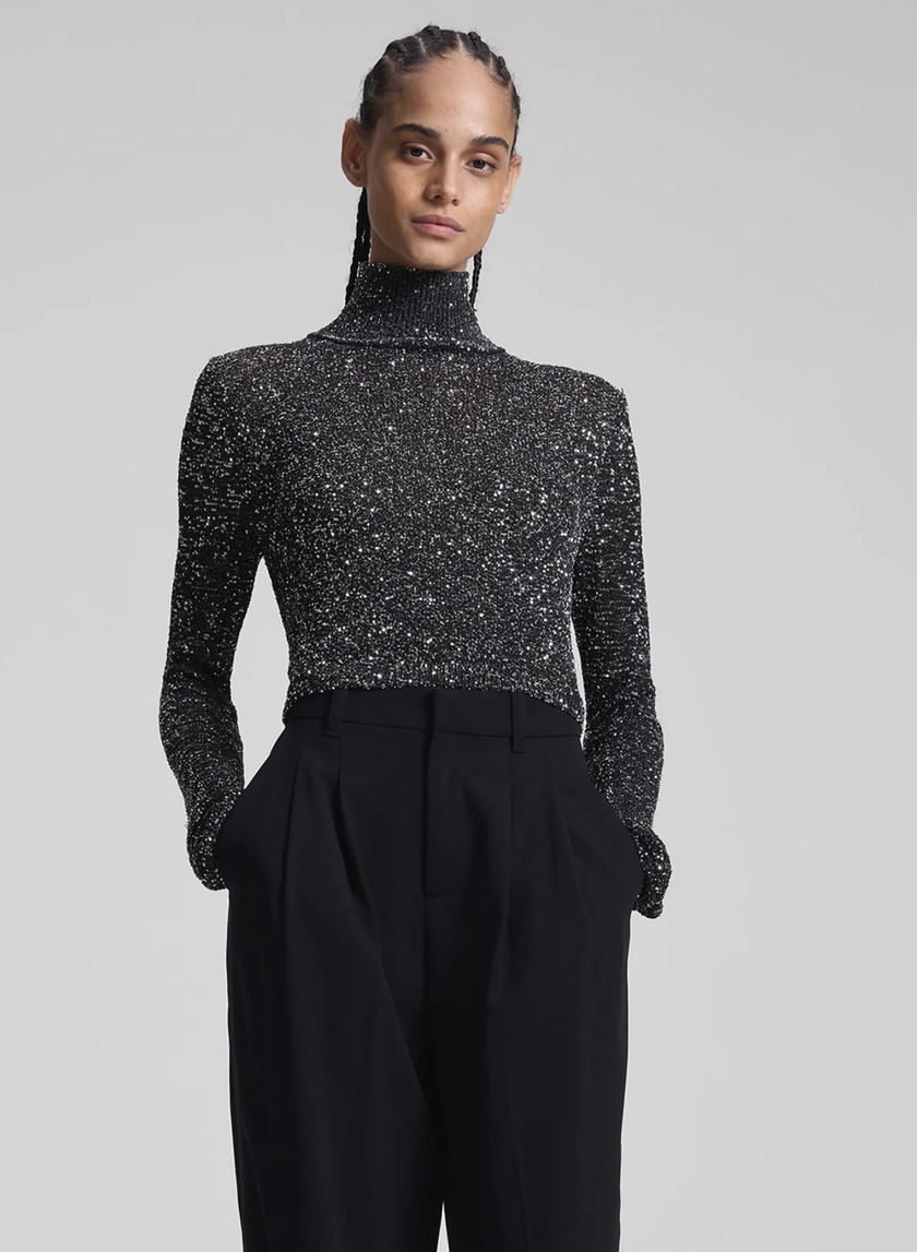 Metallic turtleneck hotsell