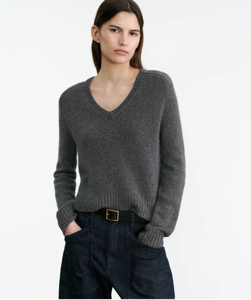 NIL Shrunken Fit V Neck Sweater