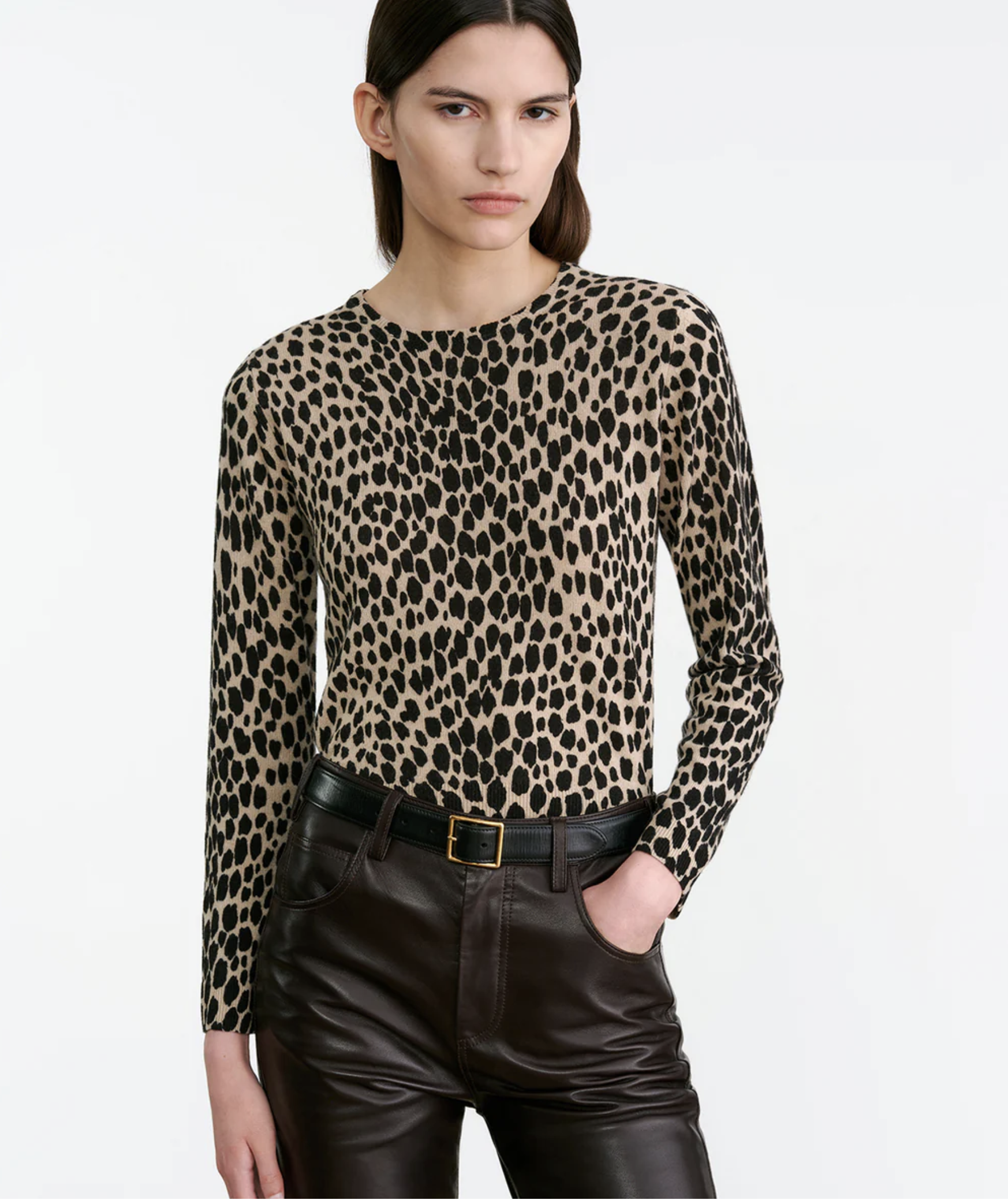 NIL Cheetah Crewneck Sweater
