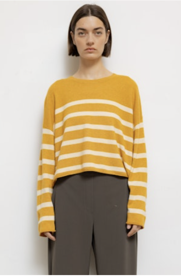 LES Stripe Crew Sweater