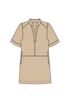 MN Leather Short Sleeve Dress