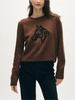 WHI Horse Embroidered Crew Sweater