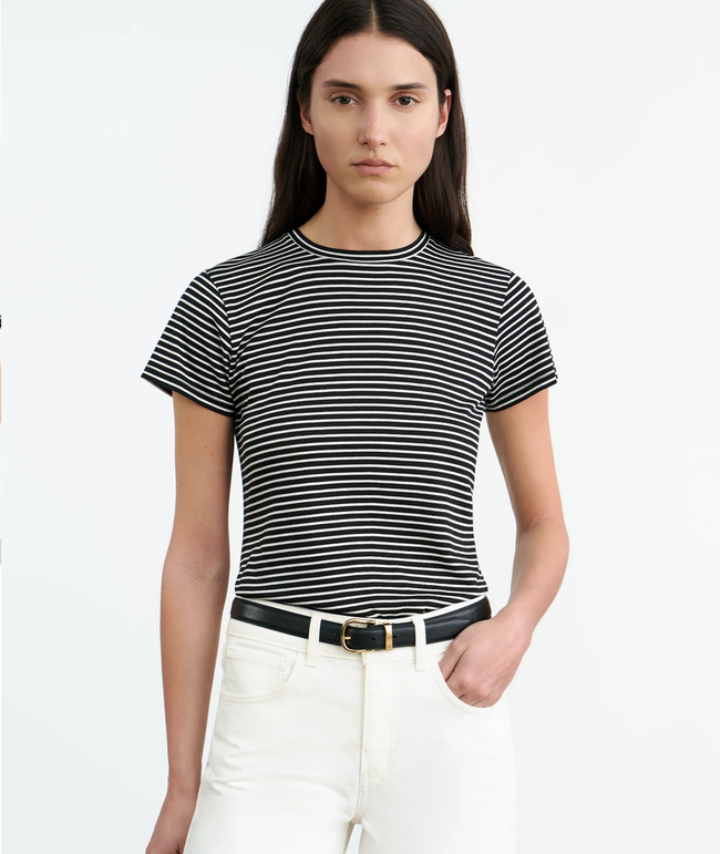 NIL Striped Crewneck Tee