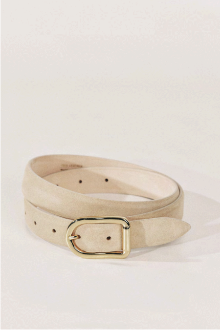 DEH Beige Suede Belt