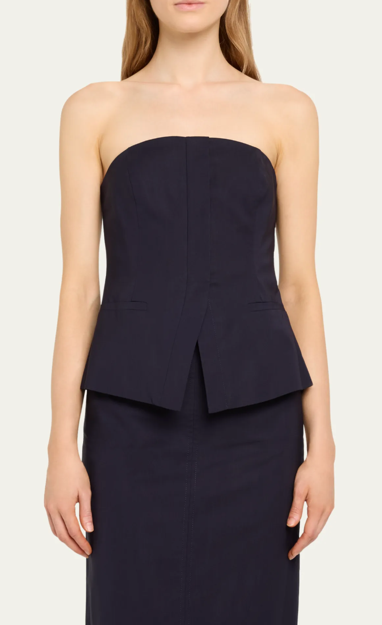 ALC Navy Tailored Bustier Top