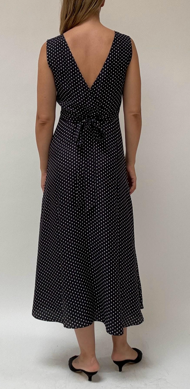 DOE Navy Polka Dot Dress