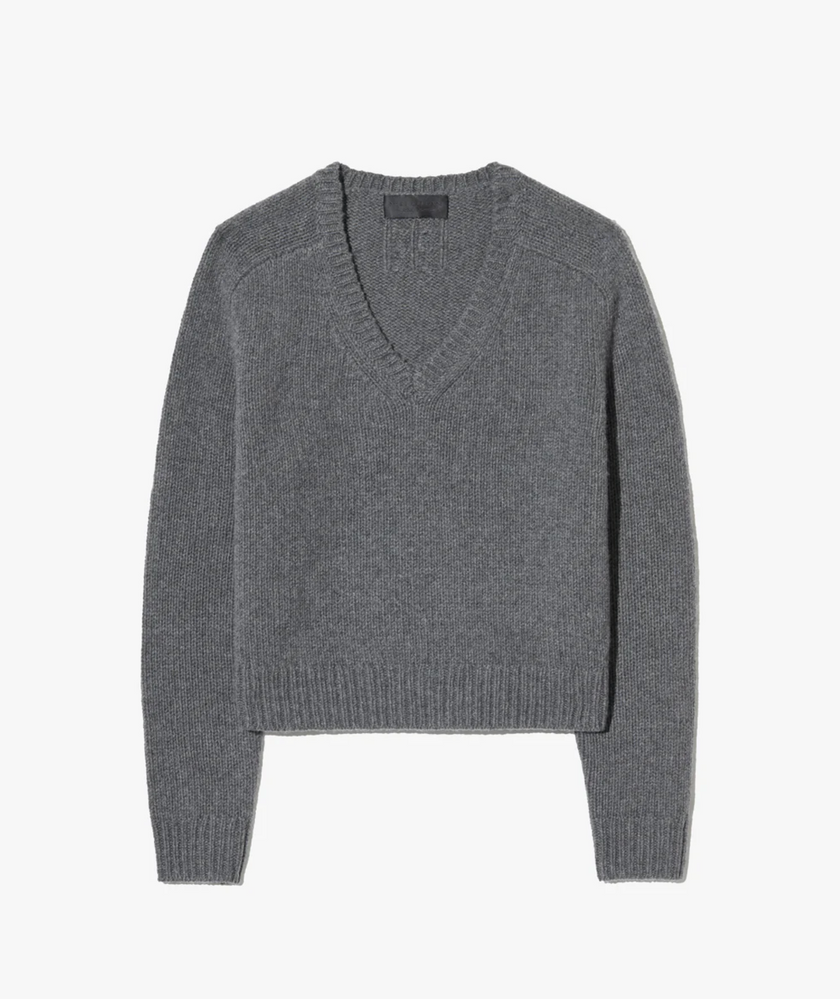 NIL Shrunken Fit V Neck Sweater
