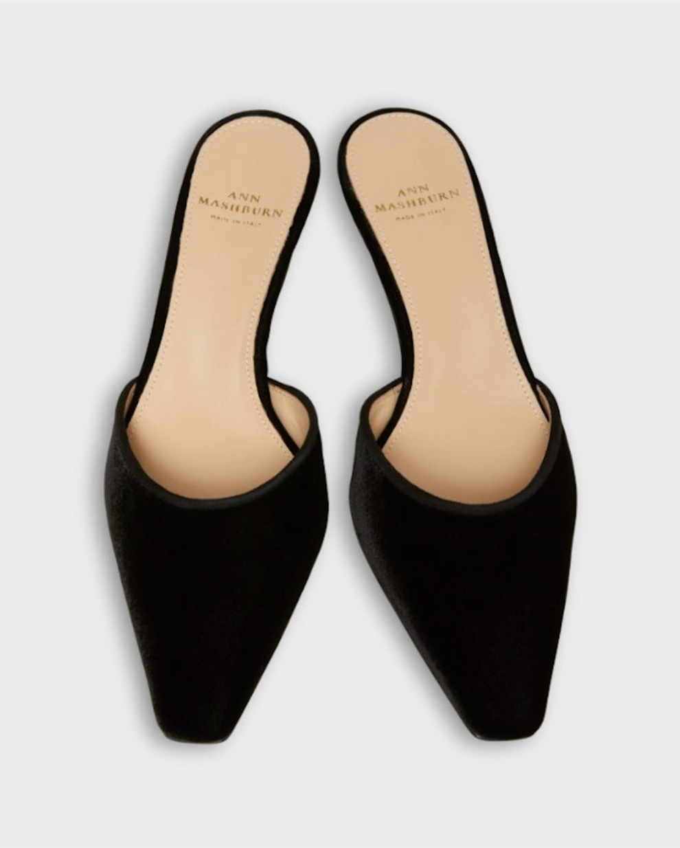 AM Velvet Heeled Mule