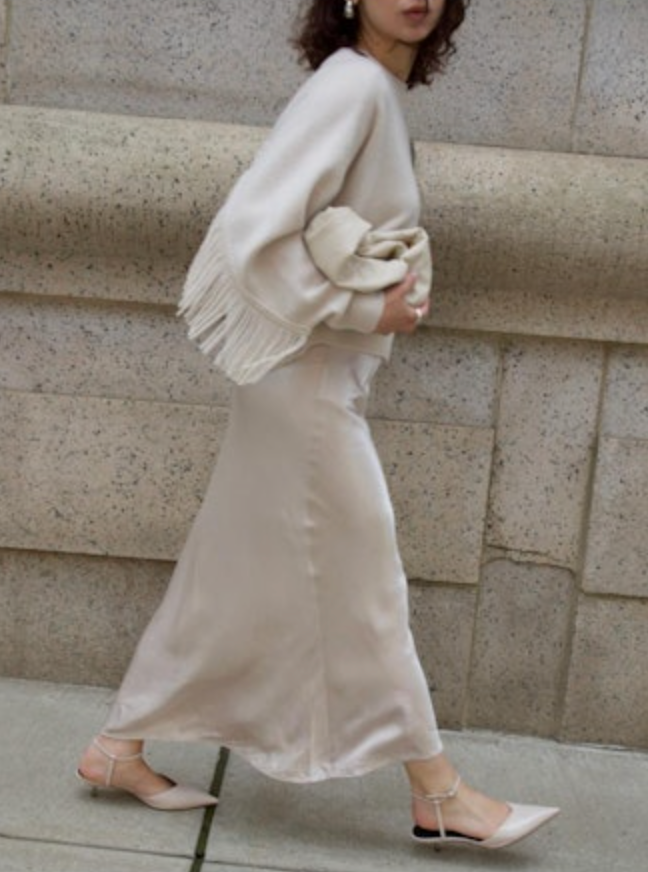 WHI Fringe Crew Sweater