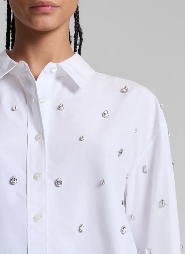 ALC Embelished Cropped Button Down