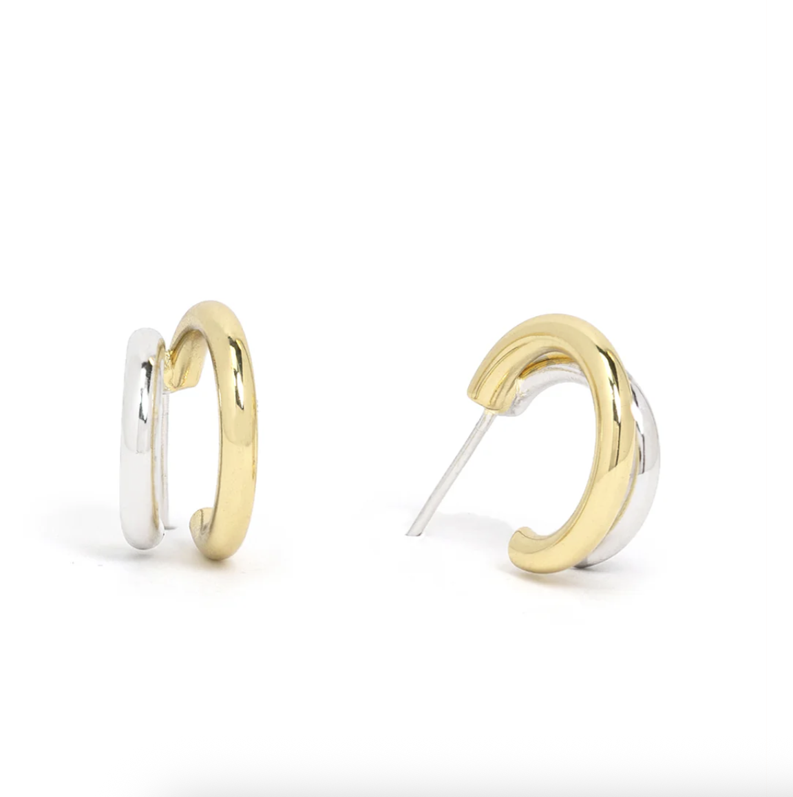 SHA Two Tone Double Hoop